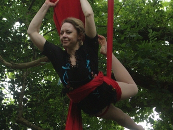 Aerial gymnast Nina Bambrey of Whispering Woods