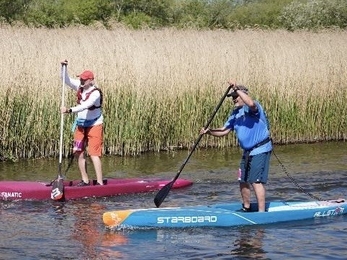 SUP boards on river