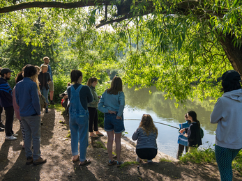 Conham Bathing volunteers near river