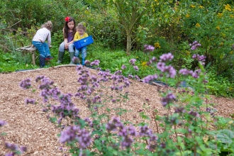 Children playing outdoors