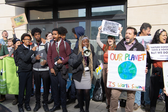 Wildlife Trust staff and supporters at the Restore Nature Now Rally 