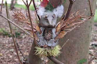 A boggart creature in the woods