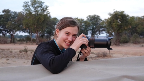 Emma Fennell Hodson with camera