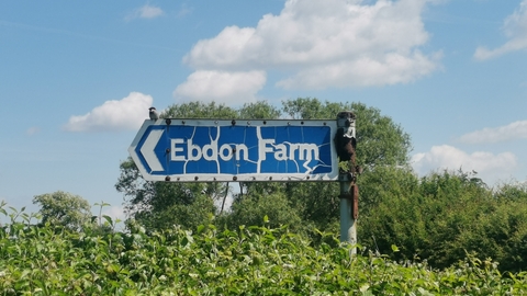 Sign for Ebdon Farm