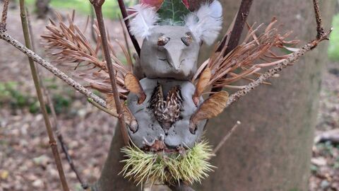 A boggart creature in the woods