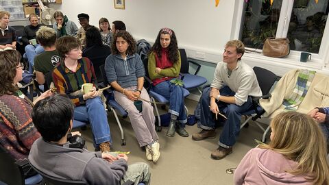 young people in a circle