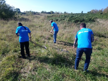 Carla and other corporate volunteers from Wessex Water