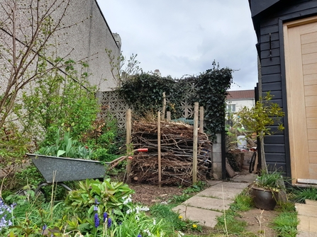 Front garden natural bin barrier