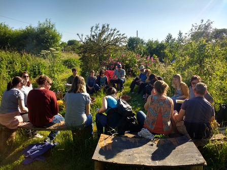 People using outside space for hire at Grow Wilder