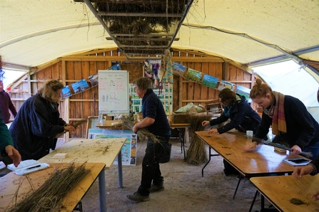 Flax workshop at The Pod at Grow Wilder