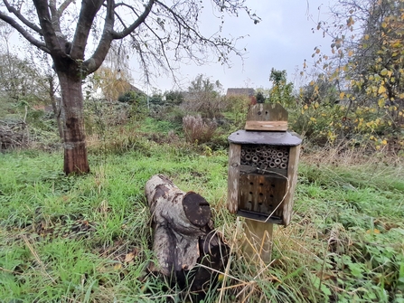 Bug hotels at Thornbury Orchard Group