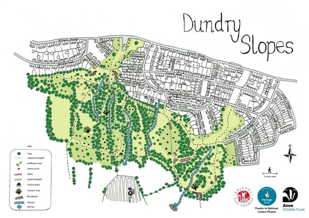 Dundry Slopes Map, (c) Rebecca Howard