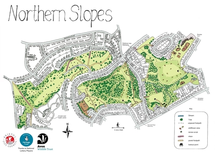 Northern Slopes Map, (c) Rebecca Howard