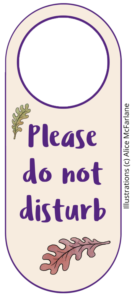 Please do not disturb, illustrations (c) Alice McFarlane