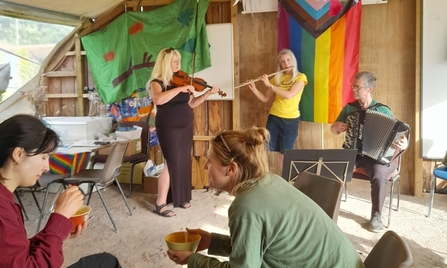 live music at the campfire
