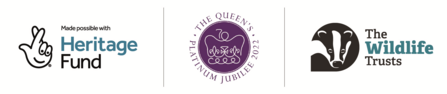 Heritage fund, the Queen's Jubilee and The Wildlife Trusts Nextdoor Nature logo strip