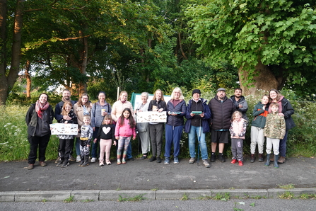 Writhlington residents before a bat walk, as part of the Nextdoor Nature Somer Valley project