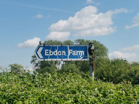 Sign for Ebdon Farm