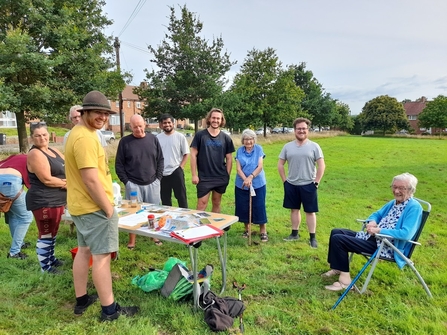 A community meeting a Copper's Green in Lockleaze