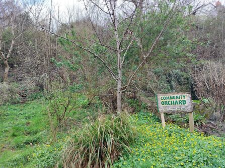 Community orchard sign