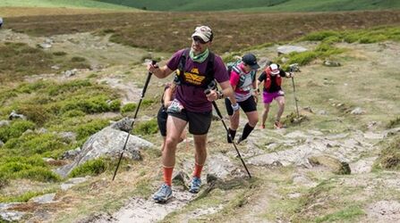 Chris Hewett taking part in a trail challenge