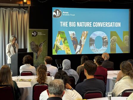 Lara Burch introducing the Trust's refreshed 2030 strategy at The Big Nature Conversatio