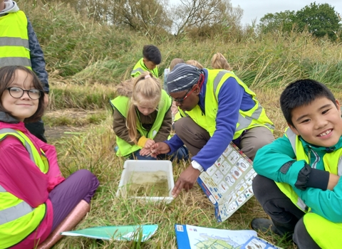 Pond dipping, Lawrence Weston Moor, (c) Lucy Hellier