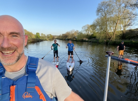 SUP boards on river
