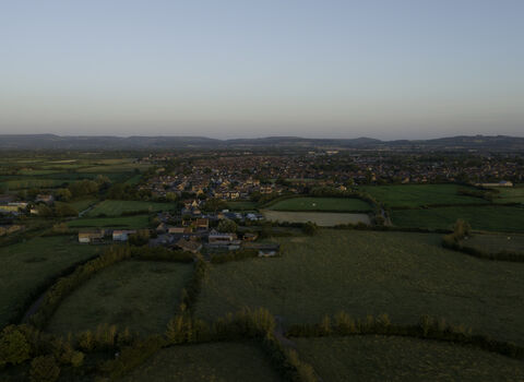 Drone image of Ebdon Farm 